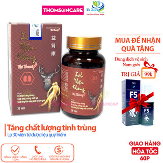 Tăng chất lượng tinh trùng yếu - Ích thận khang hộp 30 viên từ thảo dược, bổ thận tráng dương