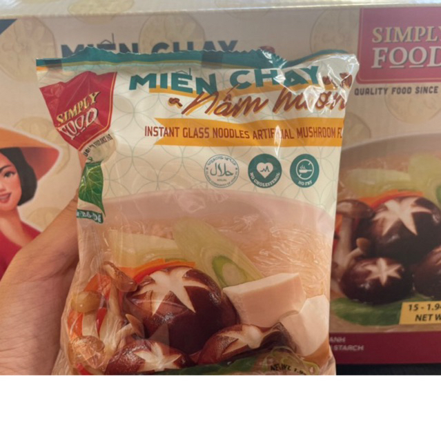 Miến Chay Nấm Hương Gói - Date mới 1 Thùng 15 gói