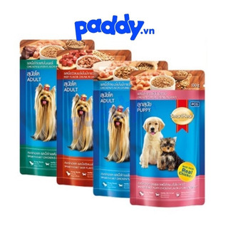 [Hộp 12 gói] Pate Cho Chó SmartHeart 130g