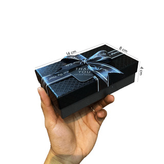 Hộp đựng quà gắn nơ size nhỏ tặng son, nước hoa 8x14cm