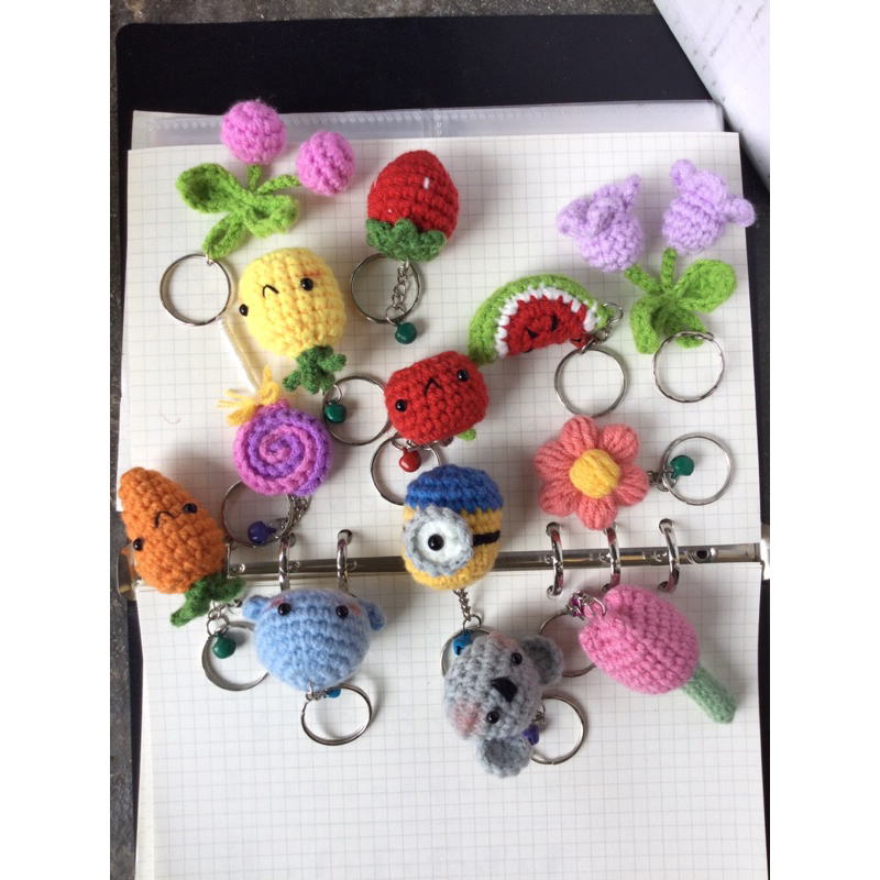 🍎🍐Móc khoá mini bằng len 🍒🥕