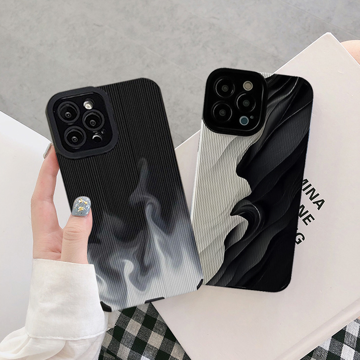 Ốp lưng iphone da in hoạ tiết lửa trắng 6/6s/6plus/7plus/8plus/x/xs/xsmax/11/12/13/14/pro/max/promax - Awifi X1-1