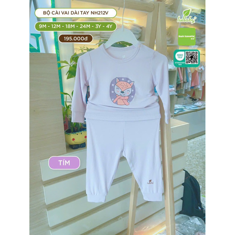 Bộ Cài Vai Dài Tay Petit Bé Gái/trai Lullaby 2022 NH385M