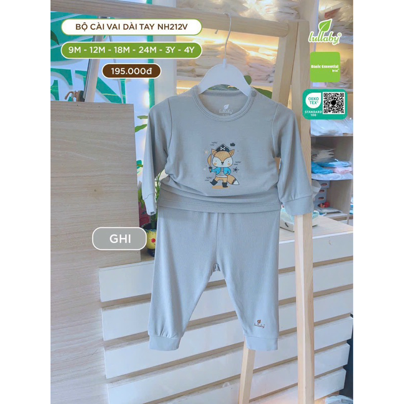 Bộ Cài Vai Dài Tay Petit Bé Gái/trai Lullaby 2022 NH385M