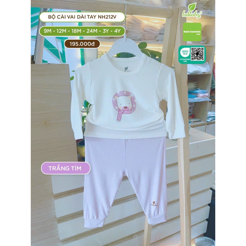 Bộ Cài Vai Dài Tay Petit Bé Gái/trai Lullaby 2022 NH385M