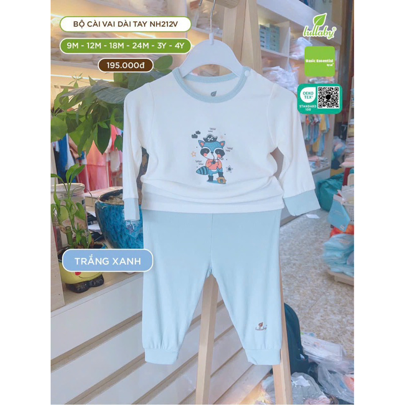 Bộ Cài Vai Dài Tay Petit Bé Gái/trai Lullaby 2022 NH385M