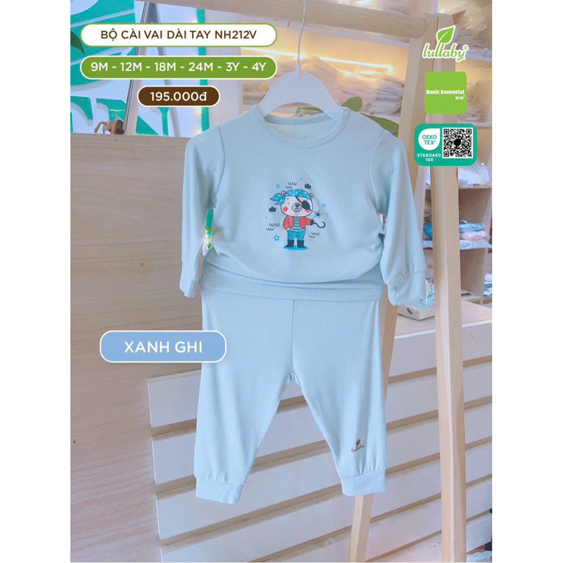 Bộ Cài Vai Dài Tay Petit Bé Gái/trai Lullaby 2022 NH385M