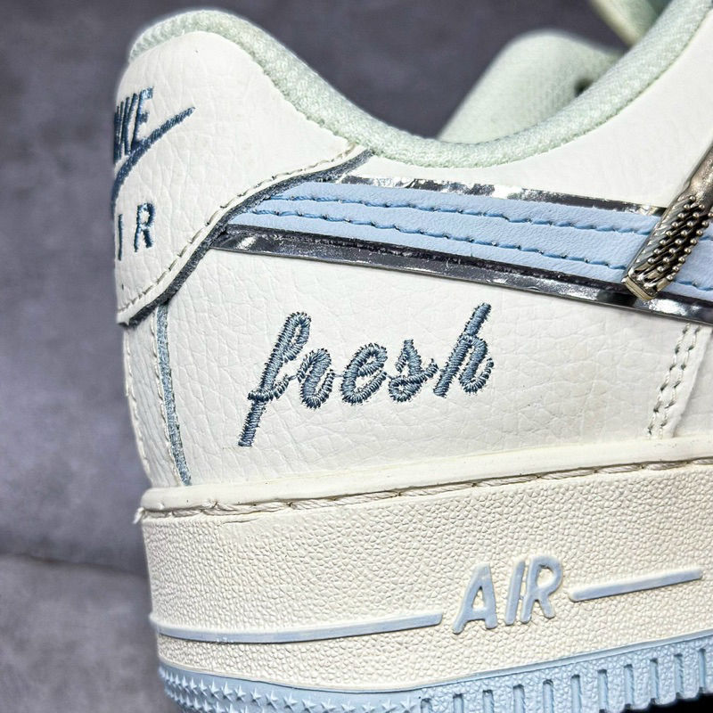 Giày thể thao/sneaker AF1 Low By You Custom Smoke Xanh dương, Giày af1 bàn chải xanh dương Fresh.