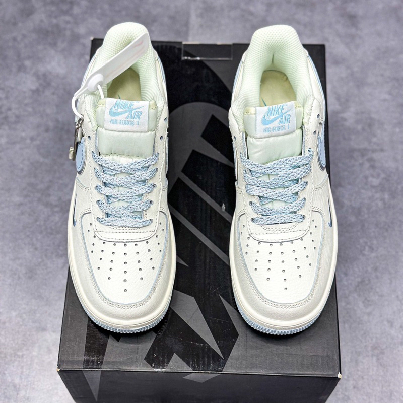 Giày thể thao/sneaker AF1 Low By You Custom Smoke Xanh dương, Giày af1 bàn chải xanh dương Fresh.