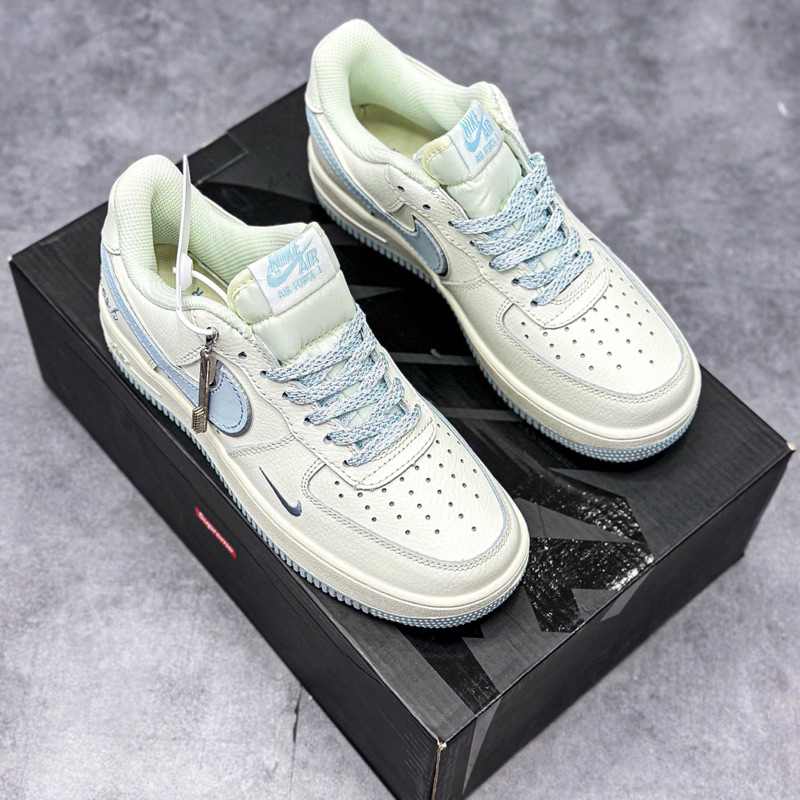 Giày thể thao/sneaker AF1 Low By You Custom Smoke Xanh dương, Giày af1 bàn chải xanh dương Fresh.