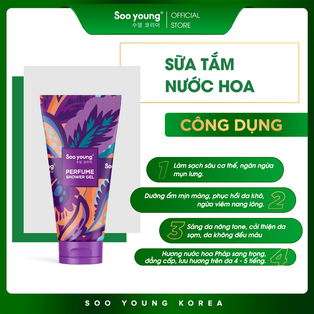 Sữa tắm hương nước hoa SooYoung màu tím 150ml