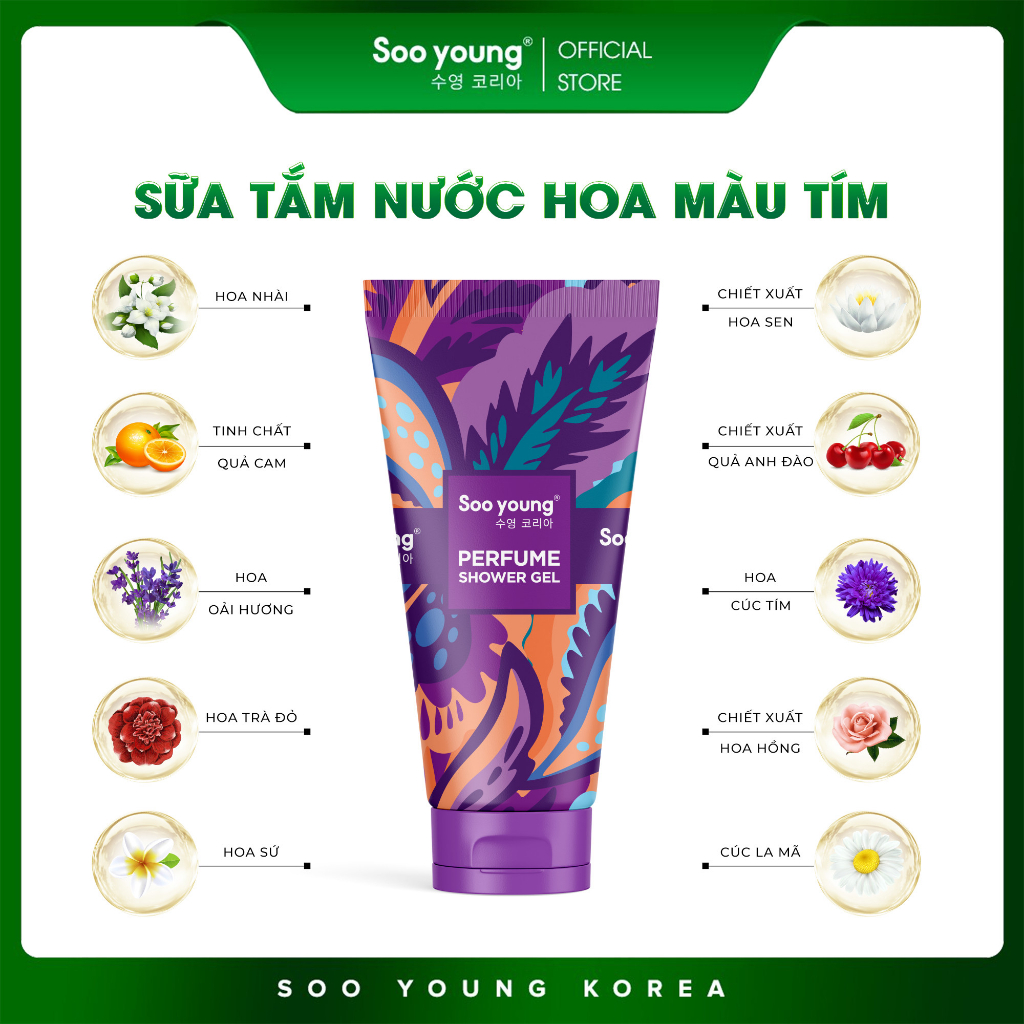 Sữa tắm hương nước hoa SooYoung màu tím 150ml