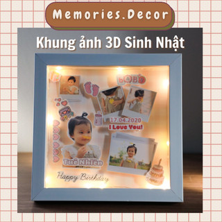 Khung Ảnh Handmade, khung ảnh nổi trang trí, Quà tặng sinh nhật, quà tặng gia đình
