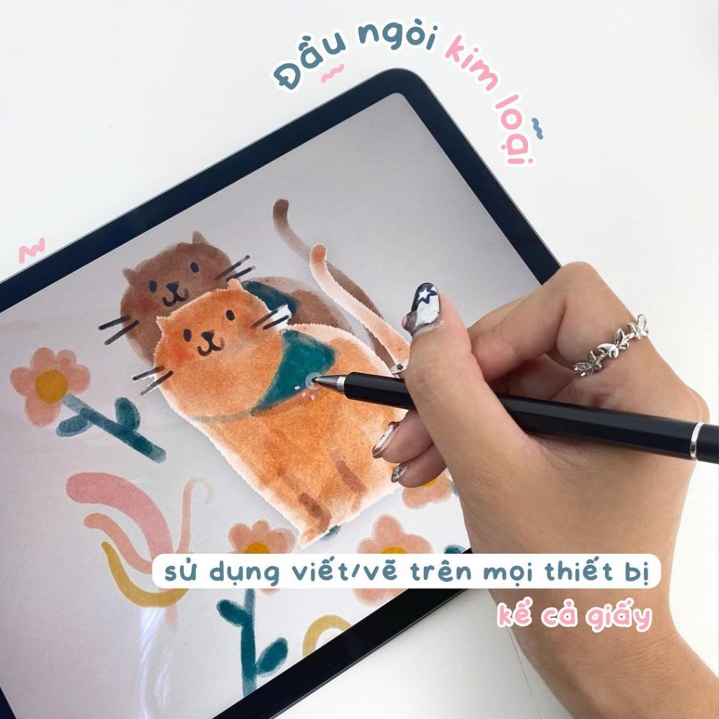 Bút Cảm Ứng Đa Năng 3IN1 Tương Thích Điện Thoại Máy Tính Bảng Laptop