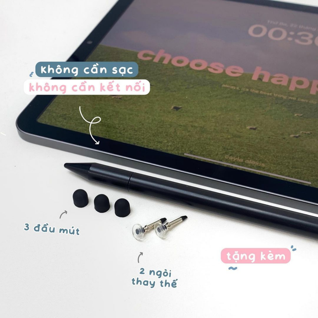 Bút Cảm Ứng Đa Năng 3IN1 Tương Thích Điện Thoại Máy Tính Bảng Laptop