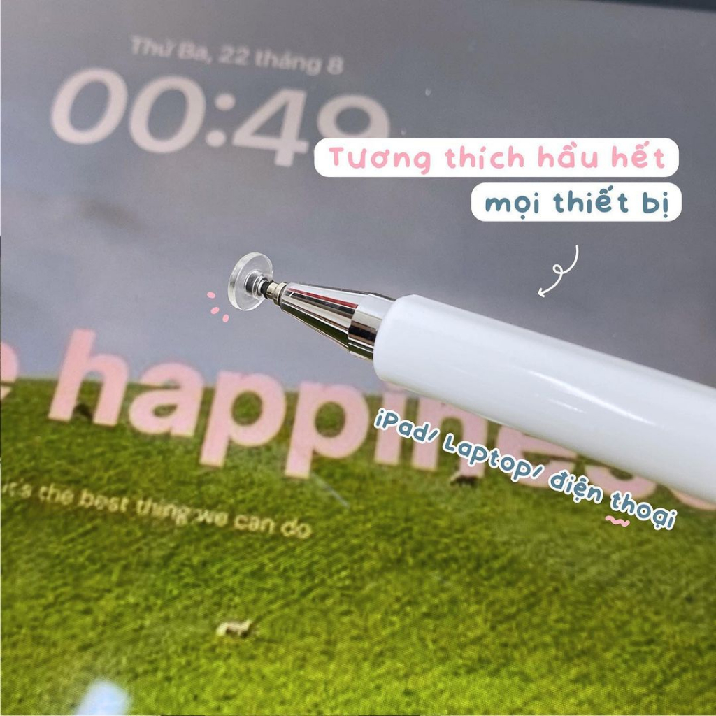 Bút Cảm Ứng Đa Năng 3IN1 Tương Thích Điện Thoại Máy Tính Bảng Laptop