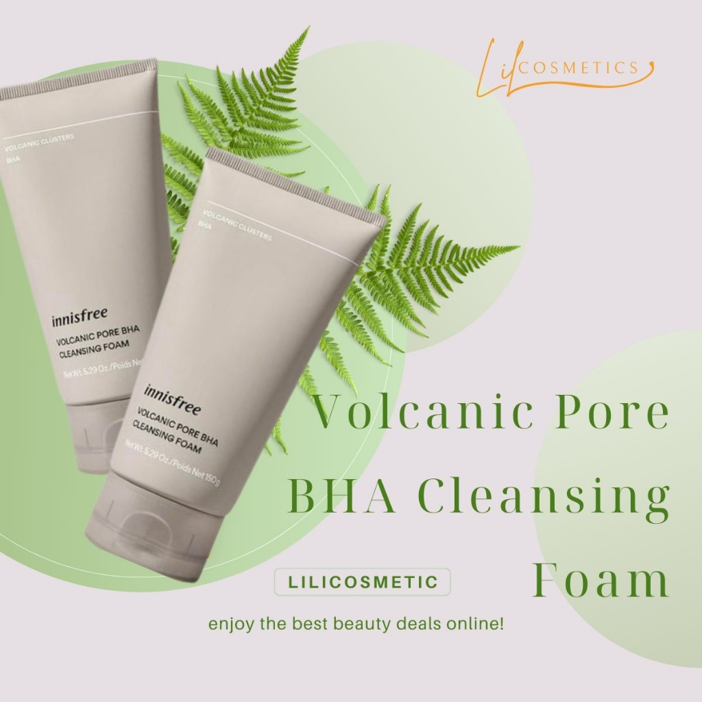 [LIL MALL] [CÓ BILL] Sữa Rửa Mặt Sạch Sâu, Kiểm Soát Nhờn INNISFREE Volcanic Pore BHA Cleansing Foam 150ml