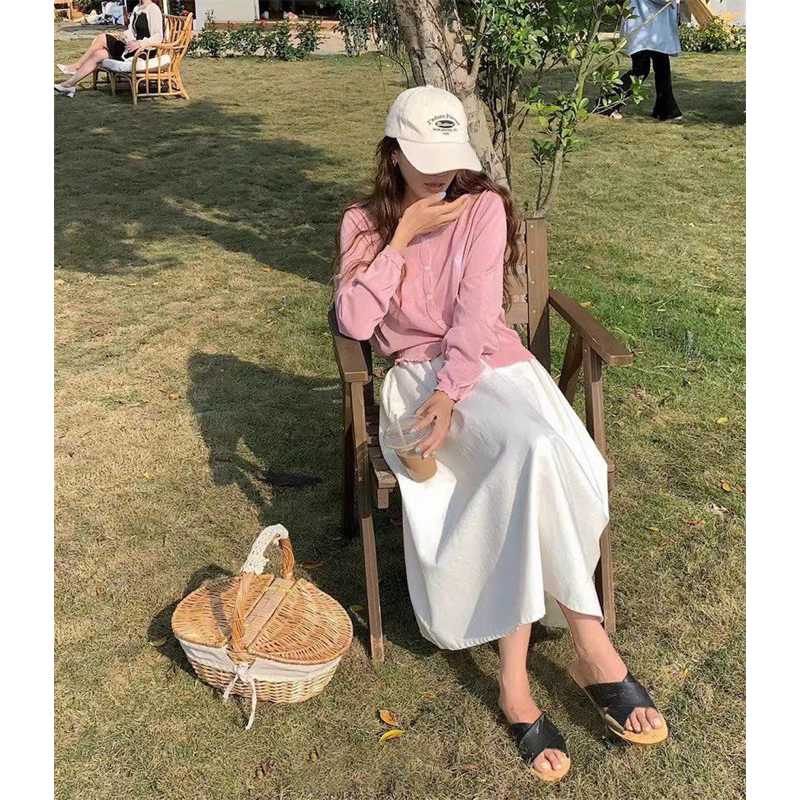 KAYY. Chân váy kaki dài _ cvdkc