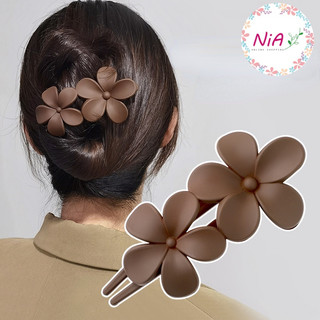 Kẹp tóc nửa đầu, kẹp tóc nữ hình hoa lớn nhựa nhám dễ thương PK148