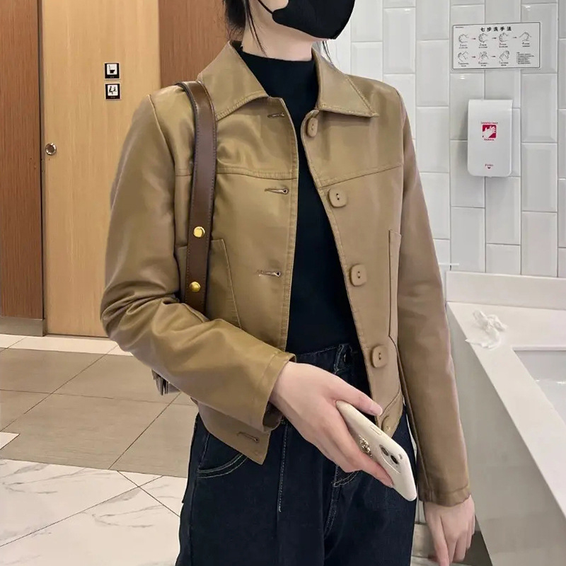 Áo da nữ TALOFA cao cấp, phong cách hàn quốc, form body | BigBuy360 - bigbuy360.vn