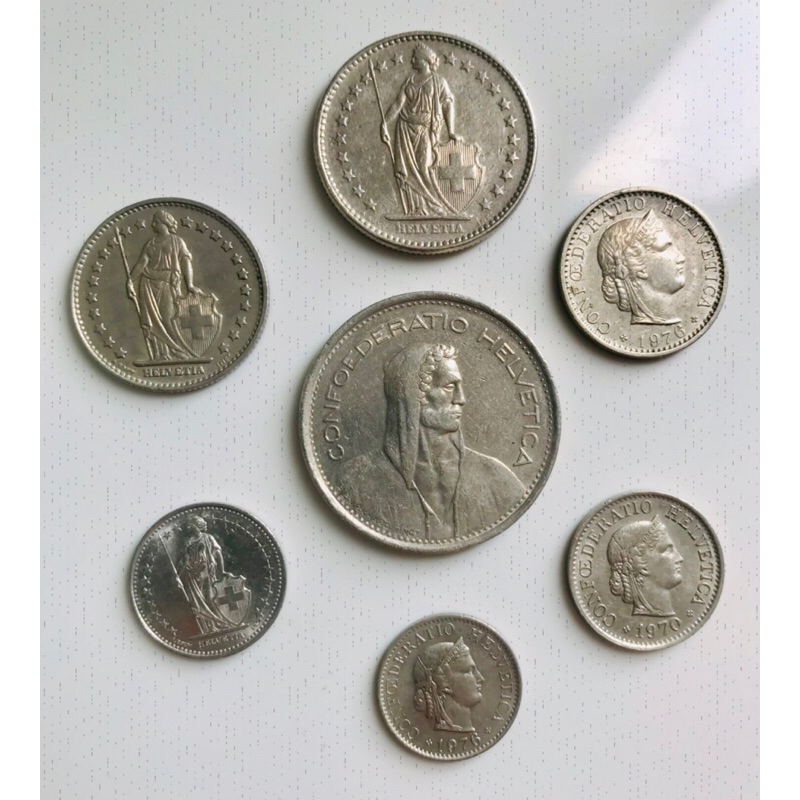 bộ 7 xu của Thụy sĩ