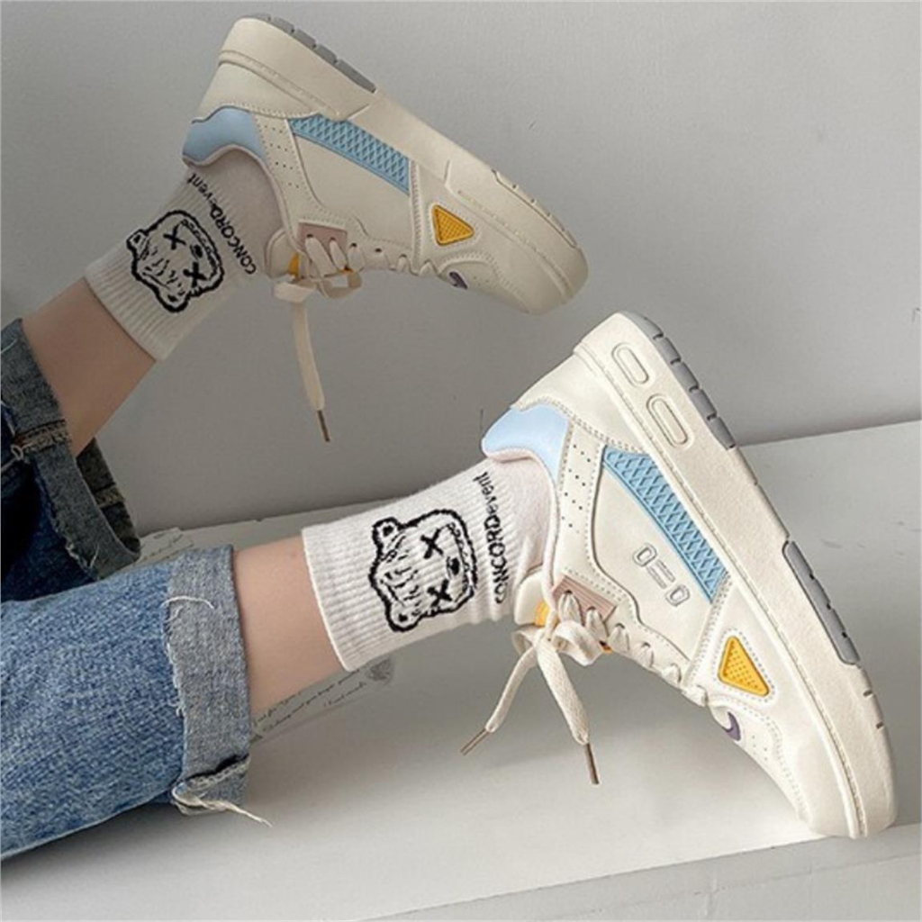 Giày Thể Thao Nữ MWC 0726 - Giày Thể Thao Nữ Đế Cao 5CM Phối Màu Siêu Cute Êm Chân Hot Trend