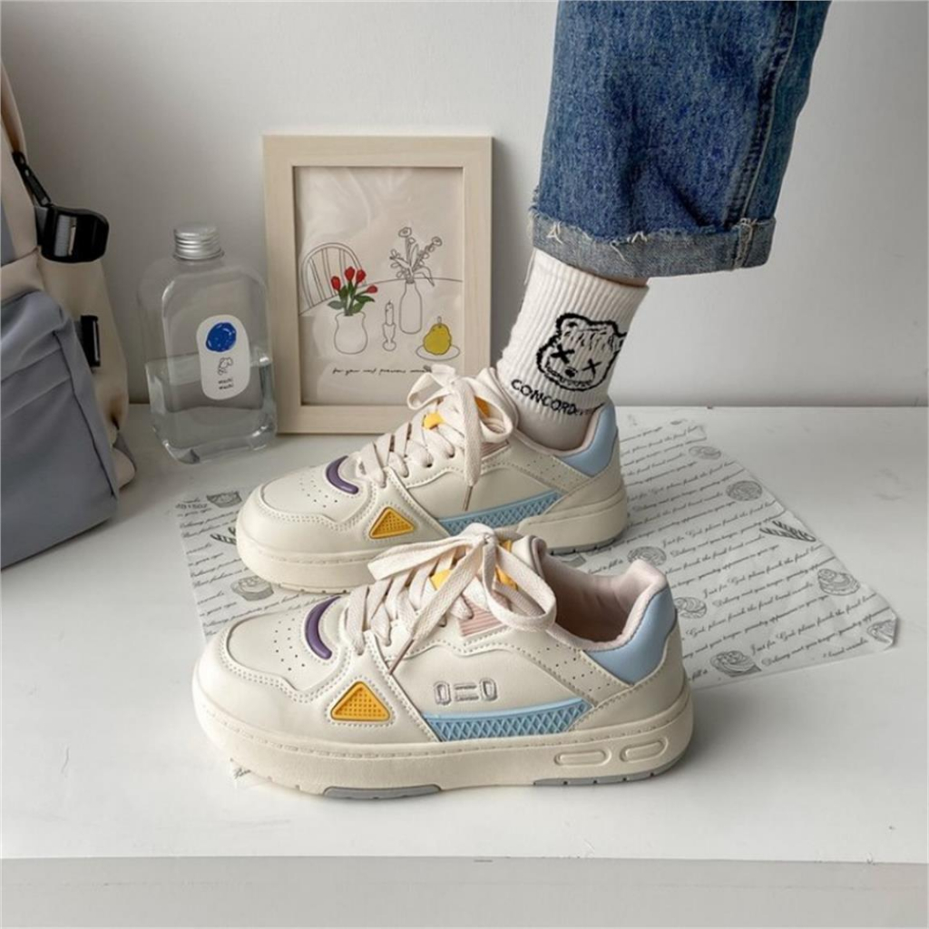 Giày Thể Thao Nữ MWC 0726 - Giày Thể Thao Nữ Đế Cao 5CM Phối Màu Siêu Cute Êm Chân Hot Trend