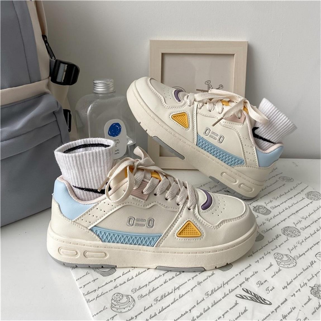 Giày Thể Thao Nữ MWC 0726 - Giày Thể Thao Nữ Đế Cao 5CM Phối Màu Siêu Cute Êm Chân Hot Trend