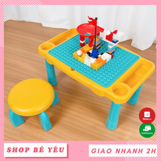 Bộ bàn ghế lego 🌸 𝑭𝒓𝒆𝒆𝒔𝒉𝒊𝒑 🌸 Bộ bàn ghế ghép đa năng lego 63 chi tiết Tiibaby dành cho bé yêu