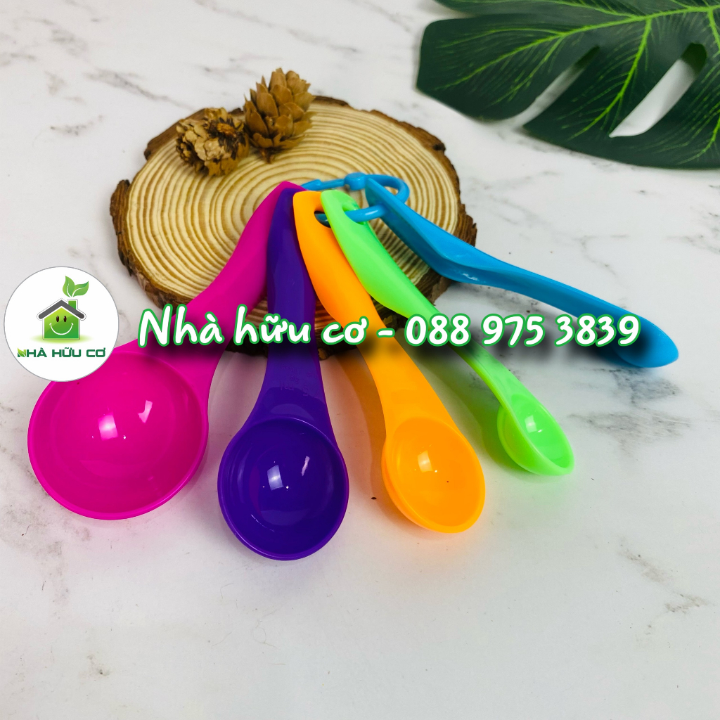Bộ thìa đong định lượng làm bếp, làm bánh 5 kích cỡ - Nhà hữu cơ