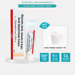 Kem Demelan Cream Dưỡng Trắng Da, Làm Sáng Da, Mờ Thâm Nám 5% Arbutin, 10% AHA 20g.