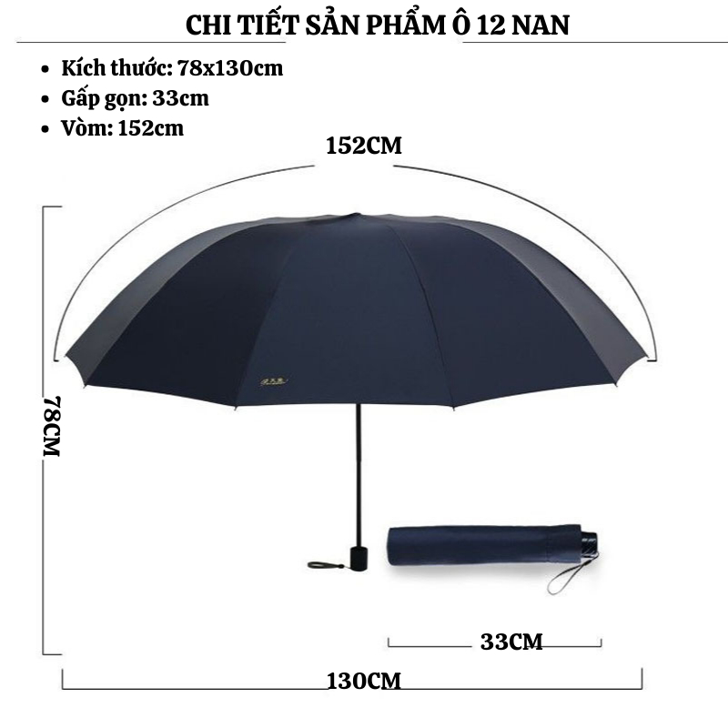 Dù Che Mưa NAMIKO Kích Thước Cực Lớn Chống Tia UV Cao Cấp