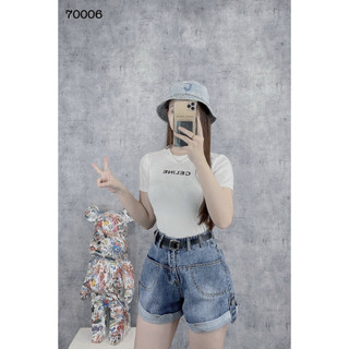 Quần sooc jean bò ogrinal cạp cao tôn dáng thời trang hàn quốc 70006