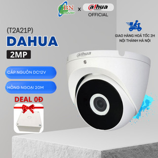 Camera quan sát HDCVI HAC T2A21P bán cầu sắt 2.0MP, hồng ngoại 20m, bảo hành 24 tháng