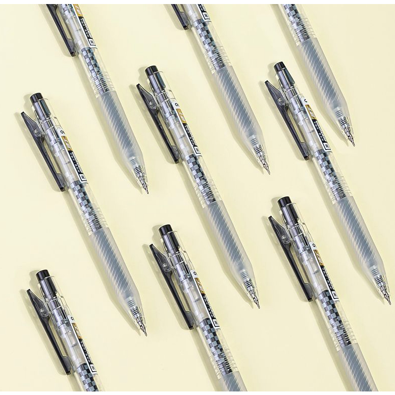 Bút gel Deli học sinh bấm khô nhanh ngòi 0,5mm đầu bút hình nón S18