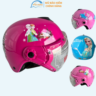 Mũ bảo hiểm trẻ em có kính VS103KS - Phù hợp với bé có trọng lượng dưới 18Kg - Vòng đầu 50-52cm - Elsa - Kitty - AmongUs