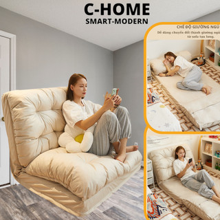 Giường sofa gấp gọn thành ghế lười có tựa lưng ngồi bệt tatami đệm bông,vỏ có thể tháo rời, Sofa bed gập ngả 5 chế độ