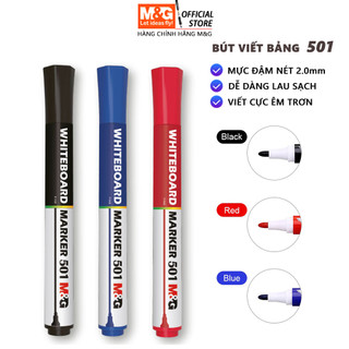 Viết bảng trắng 501 chính hãng M&G viết êm mực đậm xoá sạch sẽ