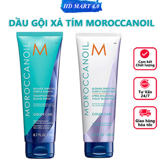 Dầu gội moroccanoil ánh tím khử sắc tố vàng Weilaiya Blonde Perfecting Purple Shampoo dung tích 200ml