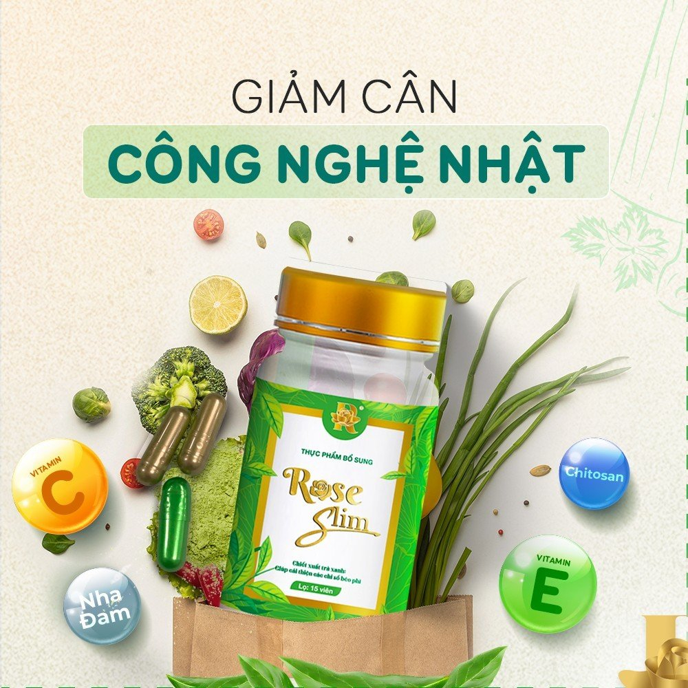 🍭 Giảm Cân ROSE Slim Liệu Trình 15 Ngày Gàm 5-8kg Cho Cơ Địa Khó Giảm
