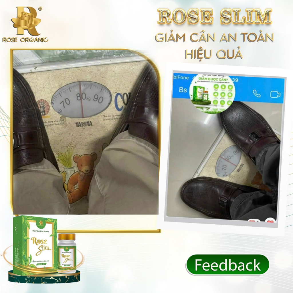 🍭 Giảm Cân ROSE Slim Liệu Trình 15 Ngày Gàm 5-8kg Cho Cơ Địa Khó Giảm