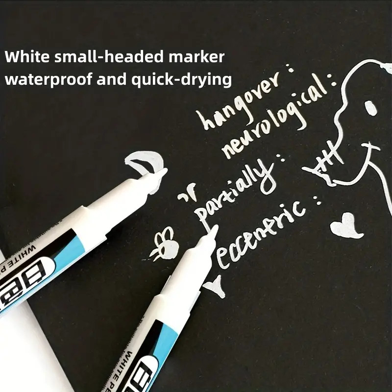 Bút lông dạ dầu đánh dấu MÀU TRẮNG mực không xóa được S820 bút sơn trắng không trôi màu viết gạch tường giấy kính sắt