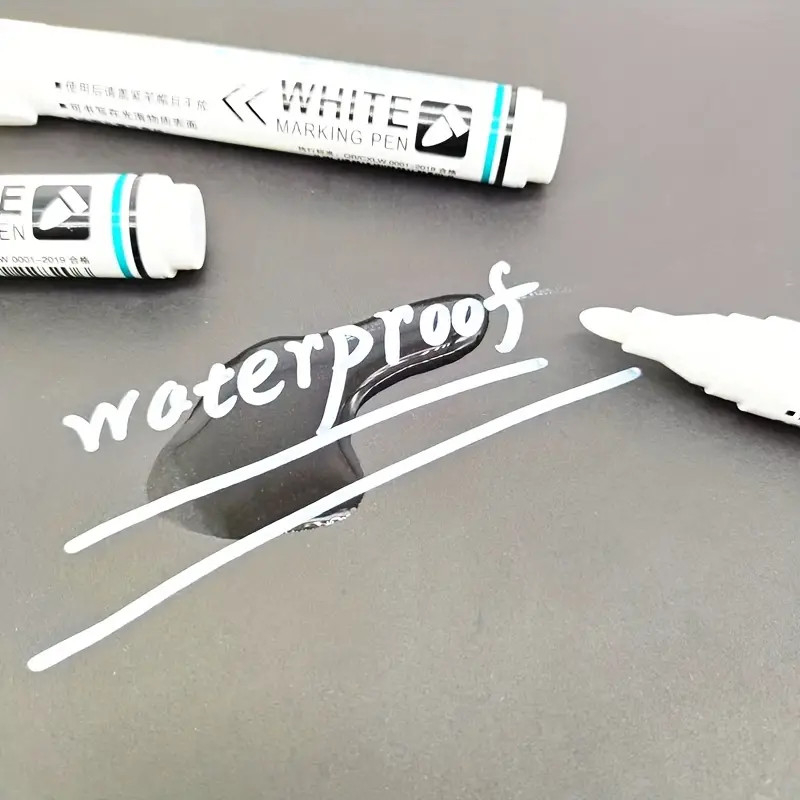 Bút lông dạ dầu đánh dấu MÀU TRẮNG mực không xóa được S820 bút sơn trắng không trôi màu viết gạch tường giấy kính sắt