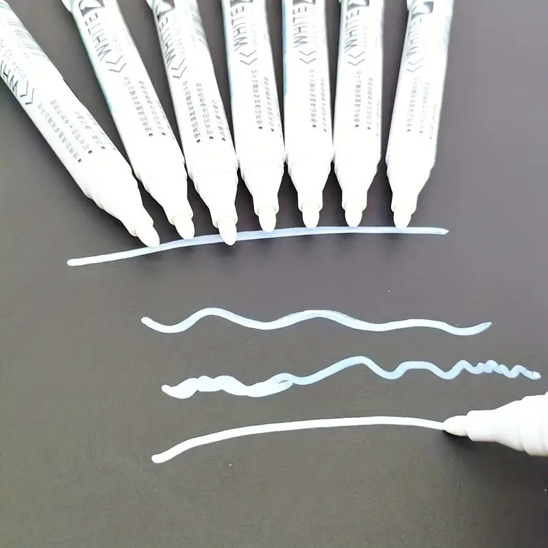 Bút lông dạ dầu đánh dấu MÀU TRẮNG mực không xóa được S820 bút sơn trắng không trôi màu viết gạch tường giấy kính sắt