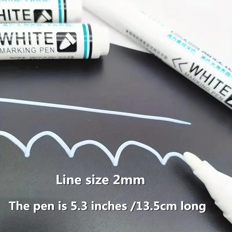 Bút lông dạ dầu đánh dấu MÀU TRẮNG mực không xóa được S820 bút sơn trắng không trôi màu viết gạch tường giấy kính sắt