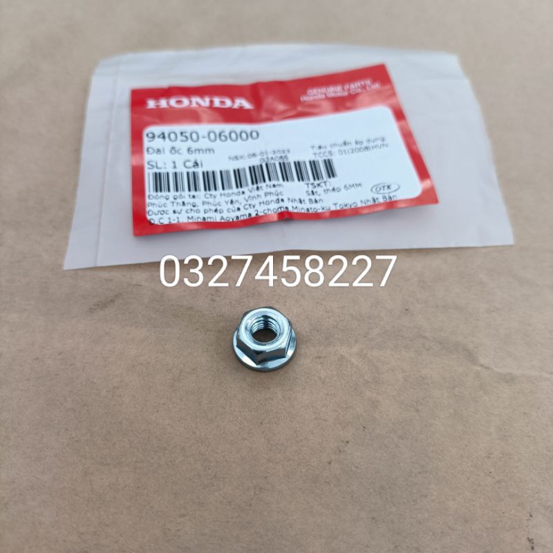 Đai ốc 6mm, tán bắt rỗ, mopin sườn, đuôi, Pass phanh DREAM, WAVE, FUTURE ... zin.