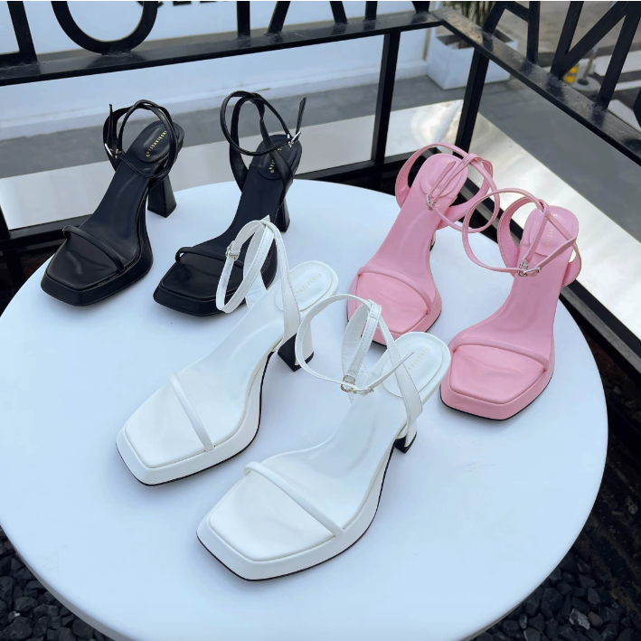 HOT Giá RẺ Giày sandals quai mảnh cao gót ulzzang cứng cáp cho nữ 2023