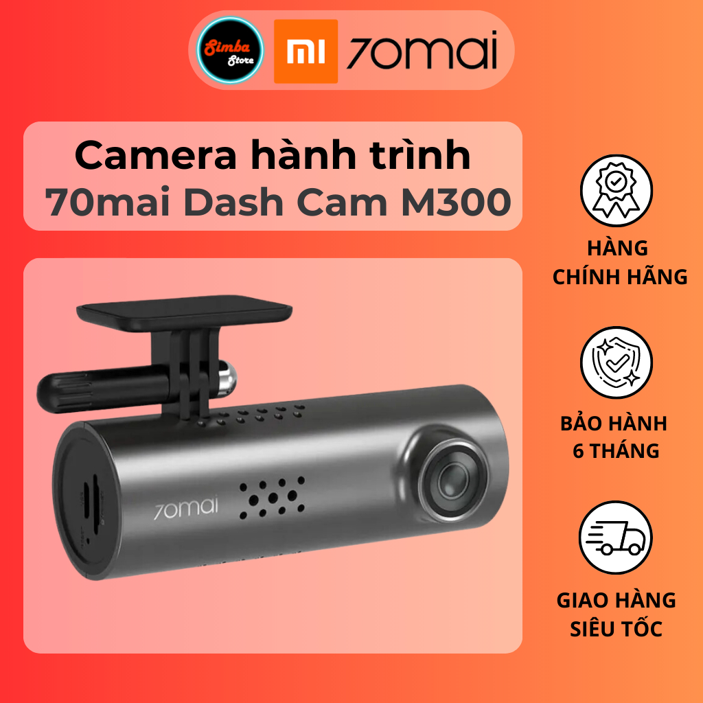Camera hành trình 70mai Dash Cam M300 – Bản quốc tế, độ phân giải 2304 x 1296P