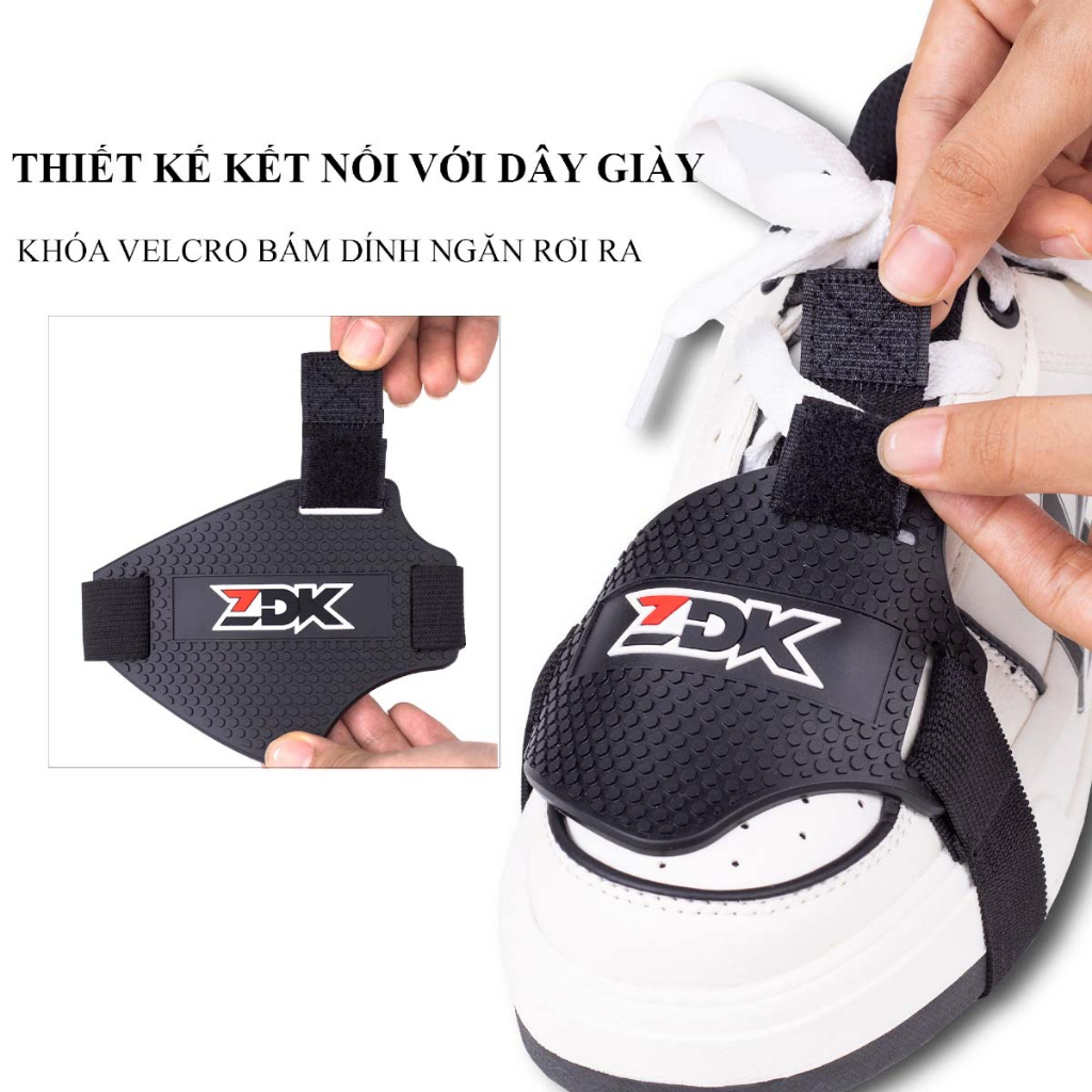 Đệm Cao Su Bọc Mũi Giày ZDK, Đệm Giày Chống Trầy Mũi Giày Chạy Xe Côn Tay, Xe Moto