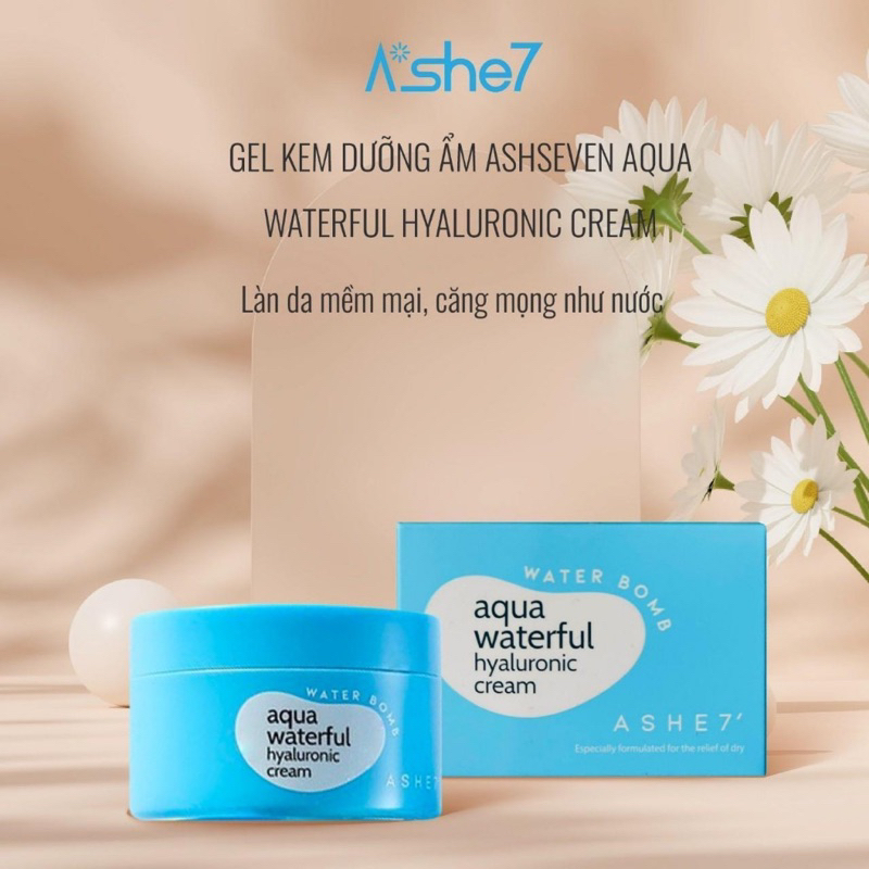 Kem Dưỡng Ẩm ASHSEVEN AQUA WATERFUL HYALURONIC CREAM 100ML